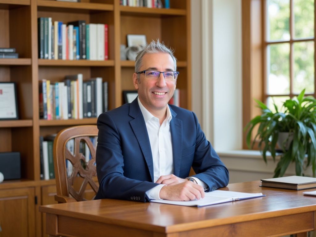 Daniel Macca at his desk